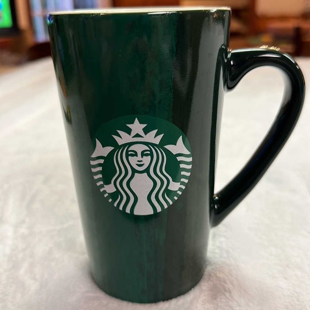 Starbucks Ceramic Green 16 Ounce Mug With Logo
